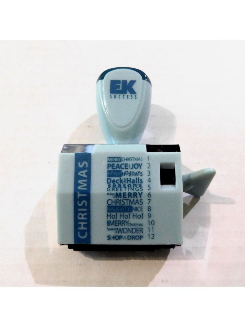EK Success Multi Stamp Christmas Craft Tool Decorative Roller Holiday Phrases